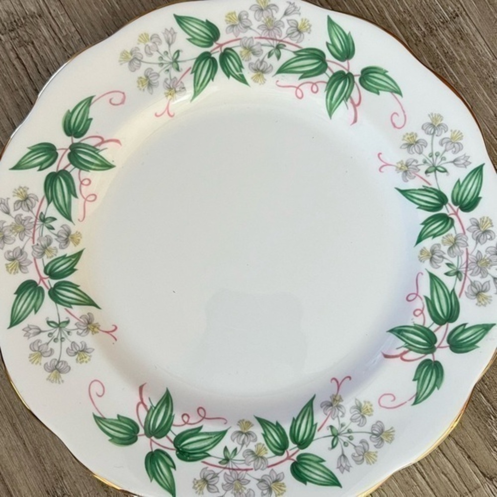Royal Albert Travellers Joy 8” Plate Floral Vine Pattern Vintage Mid-Century